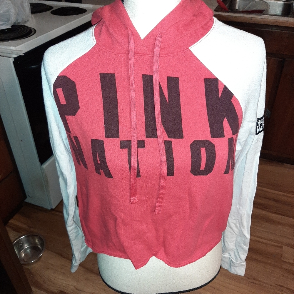 5/2021 vs pink cropped hoodie
